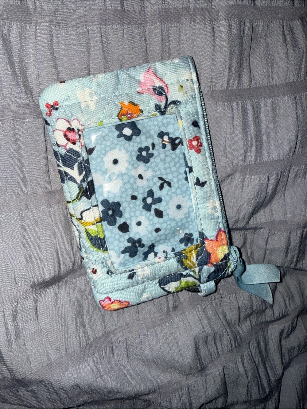 Floral Print ID Pouch in Pink and Navy and Blue Floral. There’s 2 of them. - Picture 3 of 5
